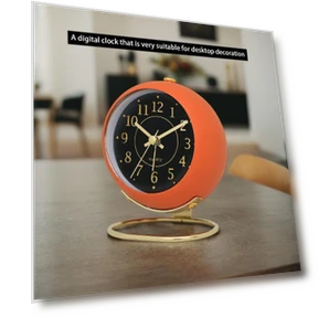 Minimalist Metal Quartz Alarm Clock — Clocks, Daily necessities-V