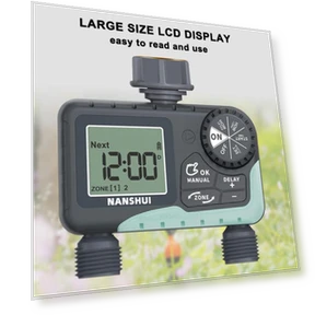 Smart LCD Dual Outlet Garden Watering Controller — Controllers, TaoPo Directs