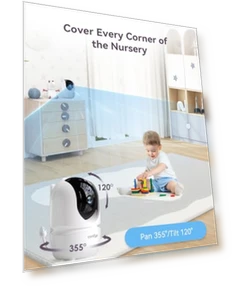 Split-Screen Baby Monitor with 2 Cameras — Baby Monitors, Comfyer