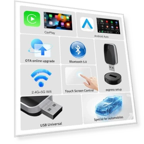 Wireless Carplay Android Auto Adapter — Car Accessories & Gadgets, Treasure Hom