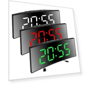 Creative Curved LED Desk Clock — Clocks, TOP-MALL-001