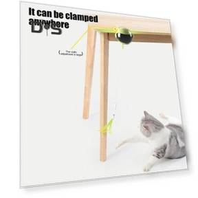 Electric Hanging Cat Toy with Feathers — Cat Playthings, Kitty Cat House