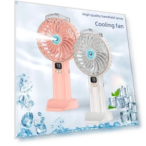 Handheld/Desktop Fan with Digital Display — Portable Cooling Solutions, ElectroCN