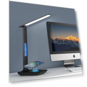 LED Desk Lamp with Wireless Charger — Study & Desk Lighting, JUDING