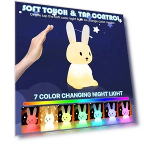 LED Night Light with Silicone Rabbit — Lamps & Shades, TOP-MALL-001