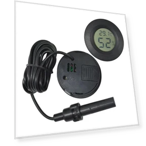 Mini LCD Round Embedded Digital Thermometer and Hygrometer with Probe Detection Module — Thermometers, TOP-MALL-001