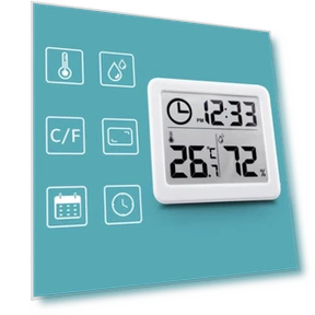 Ultra-thin Digital Thermometer Hygrometer — Home Climate Control, TOP-MALL-001