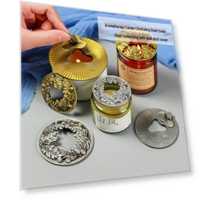 Aromatherapeutic Candle with Smart Dust Cover and Fire Extinguisher — Candles, Deals Depot