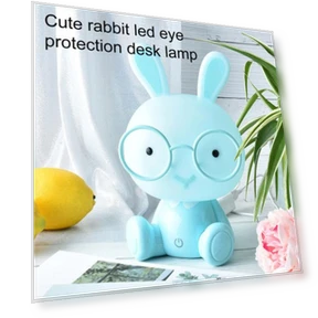 Cute Rabbit Lamp with Glasses — Creative Lighting Solutions, Blackcurrant