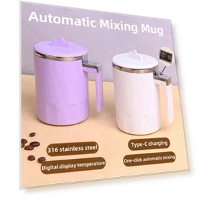 Magnetic Self-Stirring Mug — Beverage Warmers, DC-HOME-3
