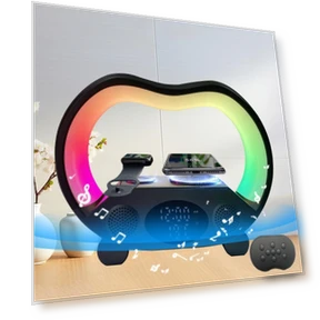 Multifunctional Wireless Charger with Night Light and Clock — Chargers, guangbaokejki