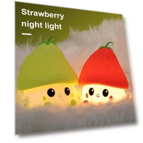 Silicone Kids Night Light with Strawberry Design — Night Lights, Amusedly