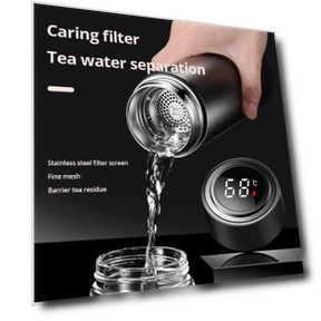 Smart Insulated Stainless Steel Cup with LED Temperature Display — Beverage Warmers, Stone Home