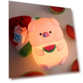 Soft Silicone Pig Night Light — Night Lights, guangbaokejki
