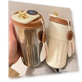 Digital LED Smart Thermos — Beverage Warmers, boho berry