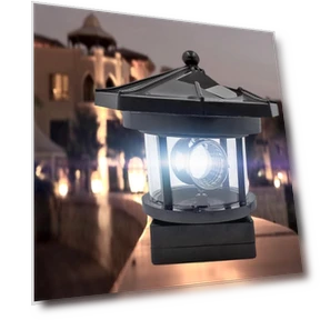Practical Smart Sensor Lighthouse Beacon Solar LED Light — Garden Illumination, Good Household Items