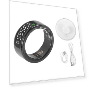 Smart Fitness Tracker Ring with Screen — Wearable Accessories, ZY-Sport-N