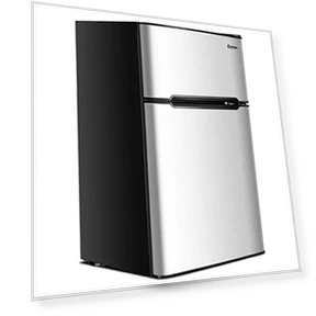 Compact Refrigerator with Freezer — Mini Fridges, COSTWAY