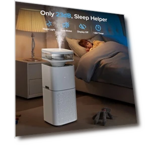 HEPA Air Purifier and Humidifier 2 in 1 — Activated Carbon Air Purifiers, Electactic