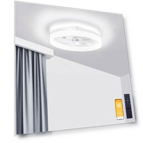 Low Profile Ceiling Fan with Lights and Remote — Ceiling Fan Wall Controls, VOLISUN