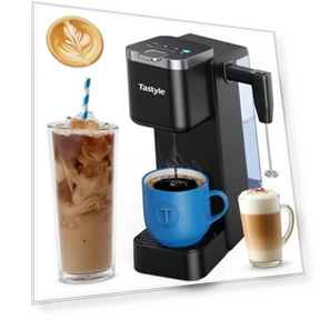 Single Serve Coffee Maker with Detachable Milk Frother — Coffee Makers, Tastyle
