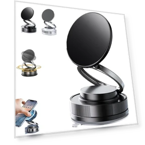 Adjustable 360° Vacuum Magnetic Phone Holder — Dashboard Installation Kits, Polar Bear