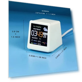 Mini Smart WiFi Weather Station Clock — Clocks, Darling Child Boutique