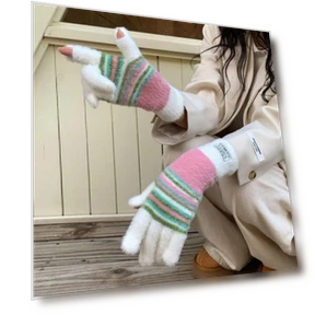 Rainbow Striped Harajuku Gloves — Glove Liners, maofajixie