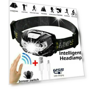 Super Bright Intelligent Sensor USB Rechargeable Headlamp — Flashlights, zhoushang
