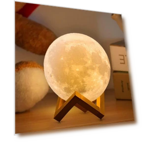 3D Printed Rechargeable LED Moon Lamp — Night Lights, JOHO - CarGear