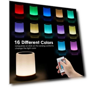 RGB USB Rechargeable Touch Control Bedside Lamp — Desk & Table Lighting, JOHO - CarGear