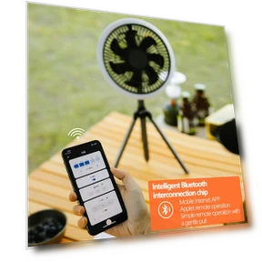 Smart Camping Fan With Power Bank Lamp — Portable Cooling Solutions, JOHO - CarGear