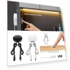 Split Touch Switch Light for Closet — Tap Lights, JOHO