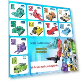 Transforming Number Robot Toy Combiner — Construction Kits, Super Go