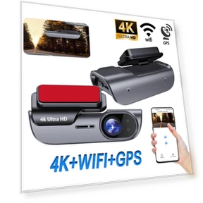 UHD 4K Built-in WIFI Dash Cam — Rearview Cameras for Cars, E-ACE