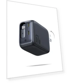 3 in 1 Fast Charging Block with Retractable Cable & Foldable Plug — Chargers, Baseus