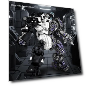 Hardcore Industrial Style Cyberpunk Panda Robot Building Blocks Toy — Construction Kits, Super Go