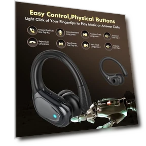 Wireless Earbuds with Noise Canceling Mic — In-Ear Headphones, HAOYUYAN