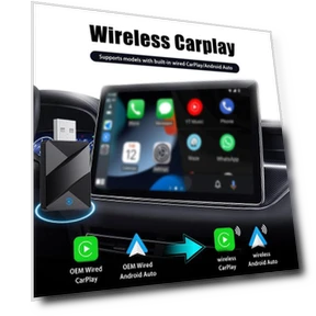 2 In 1 Wired To Wireless Carplay Ai Box Android Auto Adapter — Stereo Receivers, Log