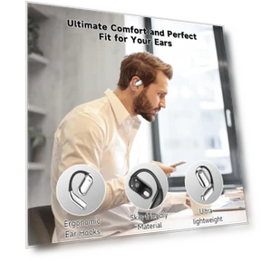 Intelligent Touch Screen Open Ear Bluetooth Headphones — Over-Ear Headphones