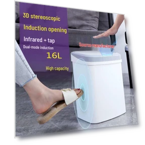 Silent Sensor Trash Can with Lid — Kitchen Cans, Deals Supermarket