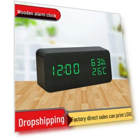 Smart LED Wooden Alarm Clock — Clocks, Deals Supermarket