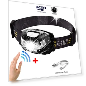 Waterproof LED Headlamp with Intelligent Sensor — Flashlights, habia