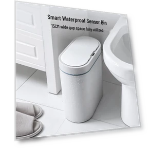 Waterproof Smart Trash Can with Lid — Kitchen Cans, Deals Supermarket