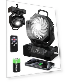 Automatic Camping Fan with Remote Control — Ceiling Fans, SAMURAI STYLE