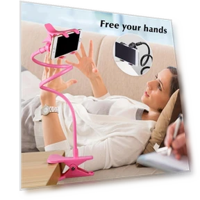 Adjustable Gooseneck Phone Holder with Claw Clamp — Vehicle Phone Holders, Musk