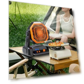 Camping Fan with Lighting Table — Portable Cooling Solutions, Hobbies mall