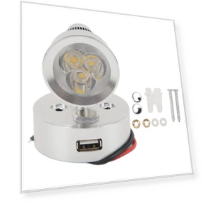 LED Bedside Lamp with USB Charging Port — Desk & Table Lighting, 3CZY