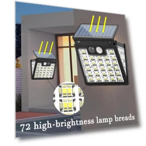 LED Motion Sensor Wall Lamp Solar Light — Outdoor Security & Flood Lighting, YH-Led Lighting