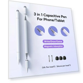 Magnetic Touchscreen Pen 3-in-1 — Styluses & Digital Pens, Musk